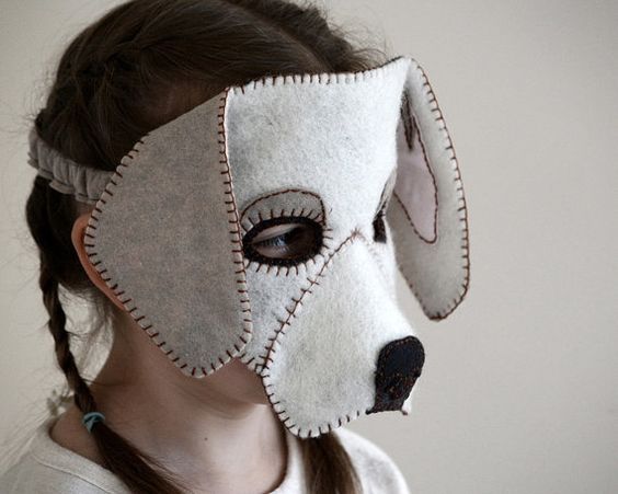 маска собаки из фетра