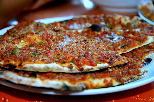 текст при наведении - ламакун, турецкая пицца