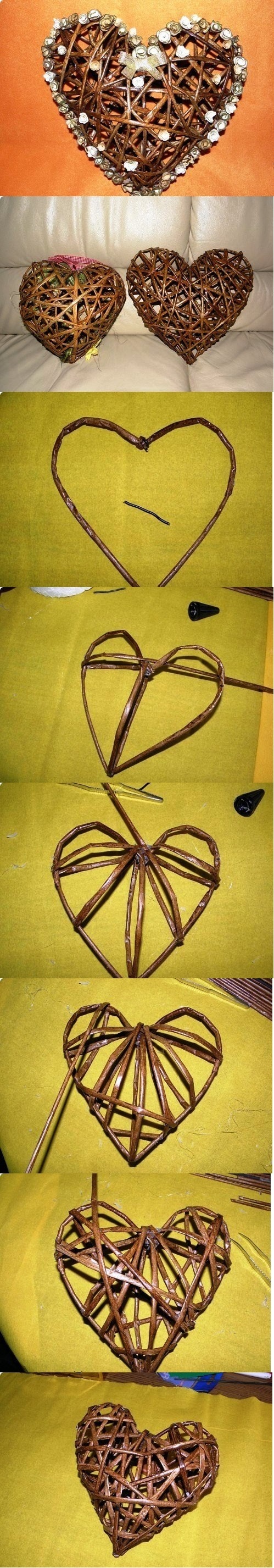 Как сделать сердце своими руками поделка с сердцем как сплести сердце из газетных трубочек схема плетения сердца