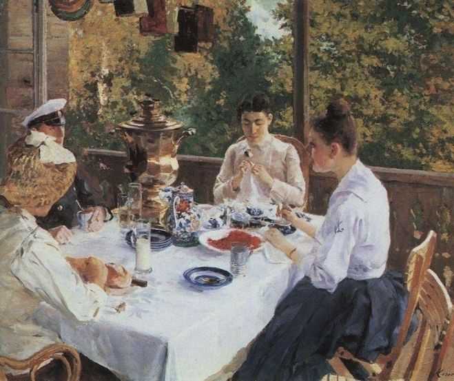 А.К. Коровин "За чайным столом" (1888)