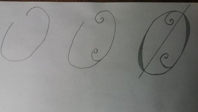Как красиво нарисовать цифру 0 (карандашом поэтапно)?