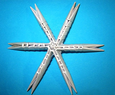 снежинка из модулей оригами мастер-класс