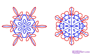 новогодний рисунок снежинка, как нарисовать снежинку