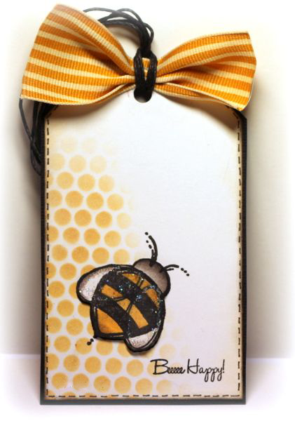 открытка с пчелой скрапбукинг