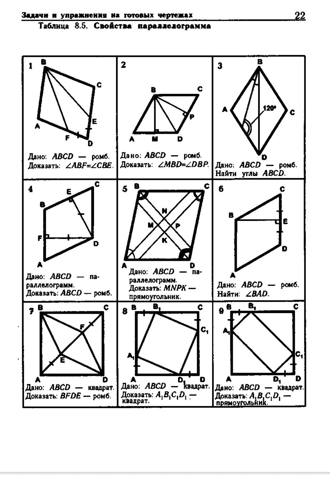 Геометрия на чертежах 7 9. Рабинович геометрия 8.2 таблица. Задачи на готовых чертежах 8 класс геометрия Атанасян прямоугольник. Задачи по готовым чертежам параллелограмм. Таблица 9.3 геометрия Рабинович.
