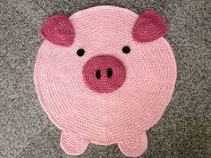 Схема вязания свинки коврика описание