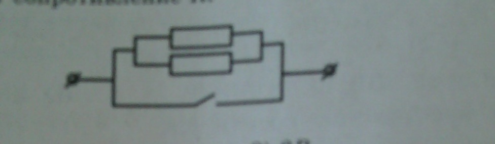 Каким будет сопротивление участка цепи изображенного на рисунке при замыкании ключа каждый из r
