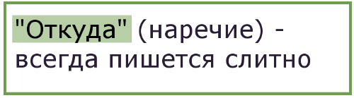 Откуда как пишется слитно или раздельно и почему