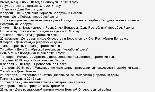 Календарь праздников белоруссии Расписание беларусь 1