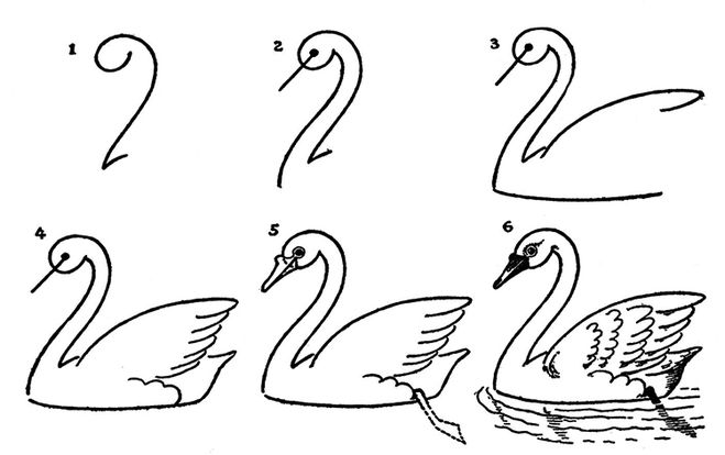 Мамин-Сибиряк "Приёмыш". Как нарисовать лебедя из рассказа?