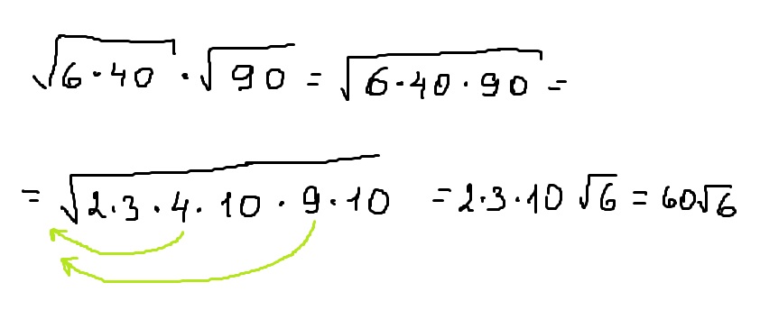 Корень 40 умножить на корень 80