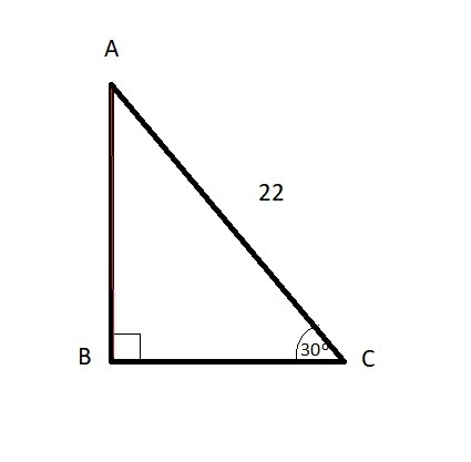 22 угол. Катет гипотенуза и угол в 30 градусов. Гипотенуза прямоугольного треугольника с углом 30 градусов. Катеты и гипотенуза прямоугольного треугольника 30 градусов. Гипотенузы и угол 30 градусов в прямоугольном.