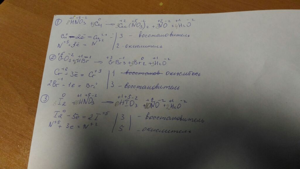 Расставьте коэффициенты методом электронного баланса в схеме реакции p hno3 h2o h3po4 no