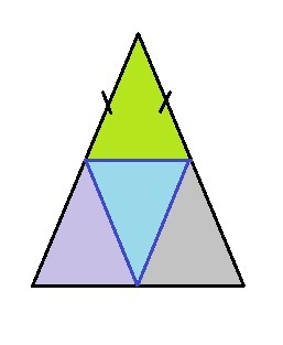 на какое наибольшее число равнобедренных треугольников можно разделить равнобедренный треугольник