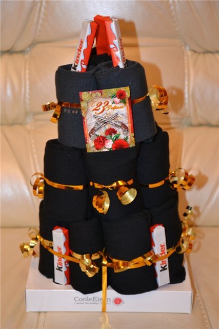 носки в подарок букет мужчине торт