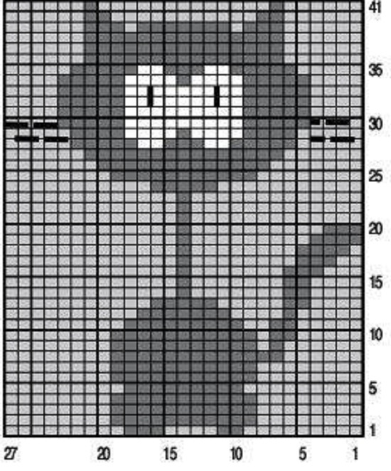 рисунок по клеткам кошка8