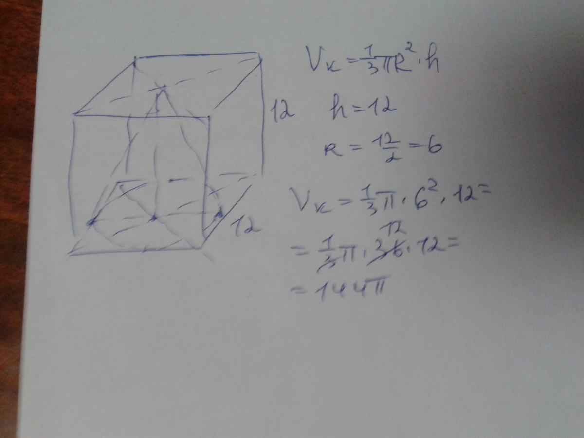 Нижнее основание куба. Куб 12 ребер. Куб вписанный в конус. Куб пересекается с конусом. Ребро Куба вписанного в конус.