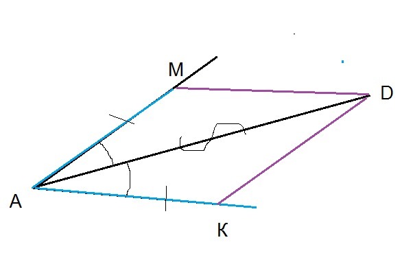 На рисунке углы akb и dkc равны. Луч АК биссектриса угла а. Луч ad биссектриса. Луч АВ биссектриса угла а. Луч ad биссектриса угла a на сторонах.