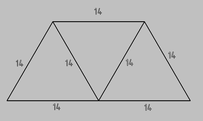 Длина большего основания. Три трапеции. Как найти периметр трапеции. Разделите треугольник на 3 трапеции. Трапеция из трех треугольников.