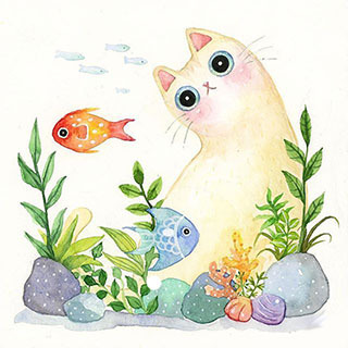 Как нарисовать кошку и рыбку поэтапно? Как нарисовать кота и рыбу поэтапно?
