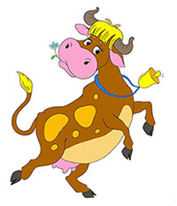 рисунок танцующая корова