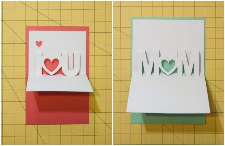 Как сделать объёмную открытку маме на день рождения .