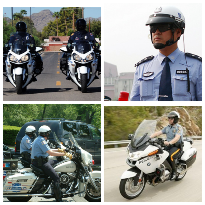 дорожная полиция разных стран, полисмены США на мотоциклах, европейские полисмены