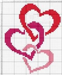 схема вышивки крестиком с сердцем