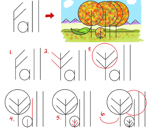 как нарисовать позднюю осень карандашом поэтапно