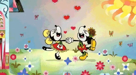 картинки с Микки-Маусом на день Всех Влюбленных