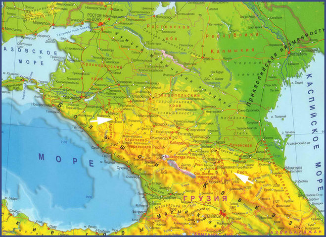 Где располагается Лесистый хребет Кавказа?