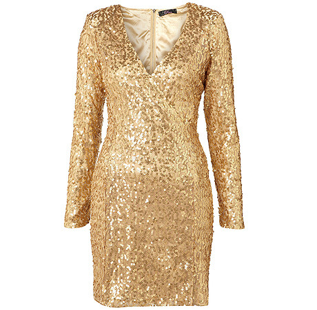 золотое платье