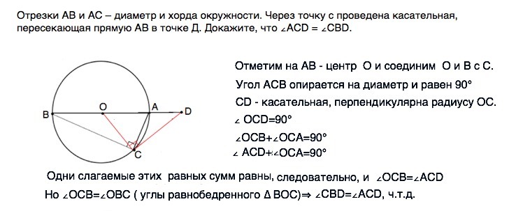 На рисунке из точки а к окружности с центром о проведены касательные ав и ас