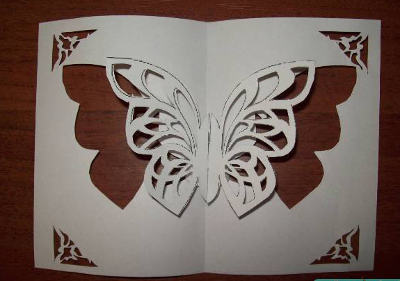 объемная открытка киригами с вытынанкой на 8 марта