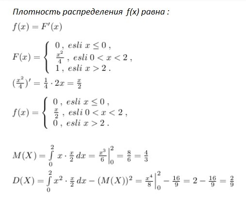 На рисунке изображен график плотности распределения f x случайной величины х распределенной по