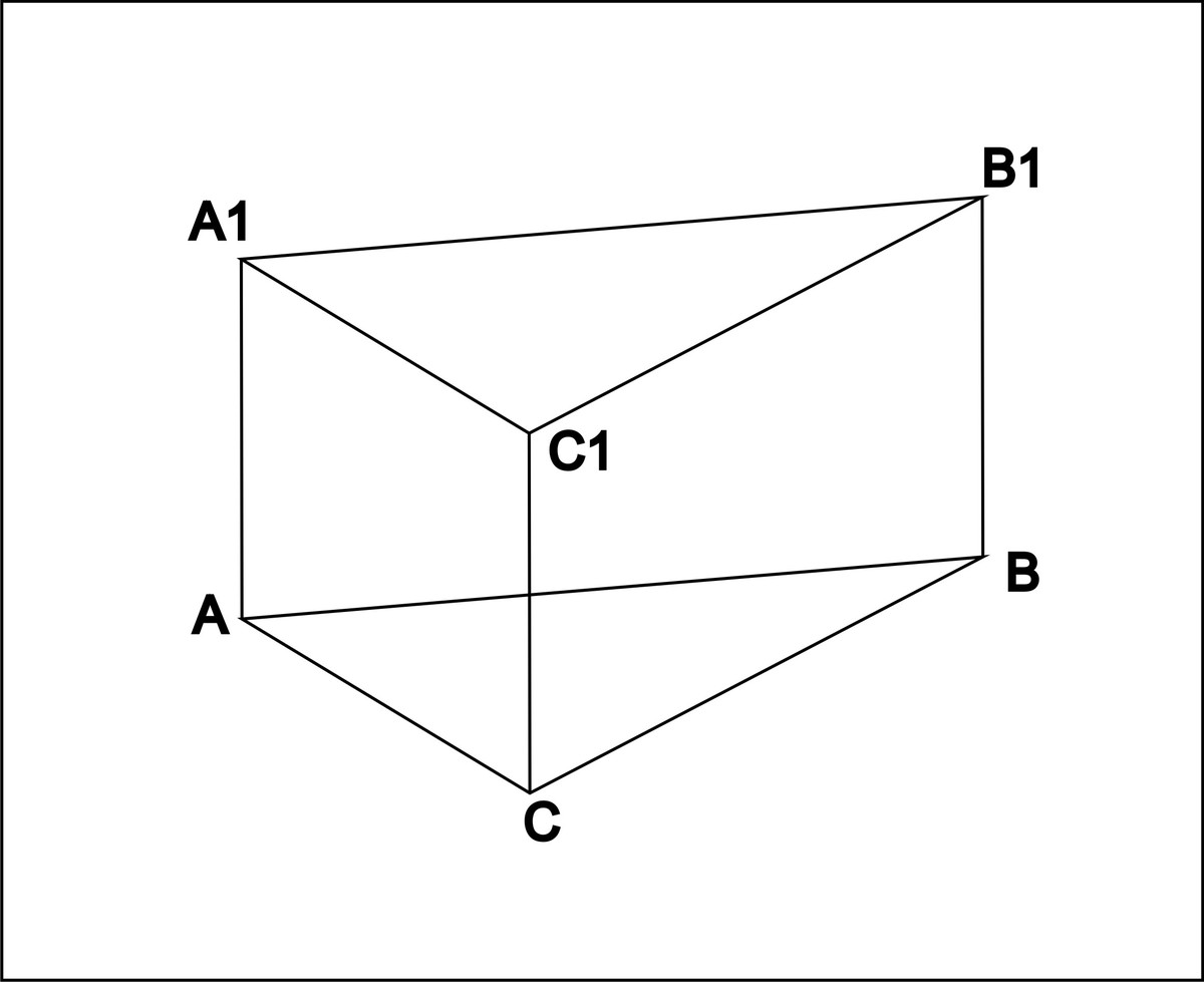 Прямая призма в основании прямоугольный треугольник рисунок