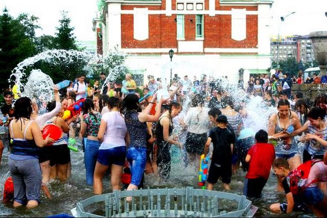 Водная битва в Новосибирске