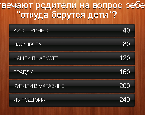 Что отвечают родители на вопрос откуда берутся дети 100 к 1 ответ