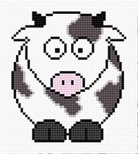 рисунок с коровой вышивка крестиком схема