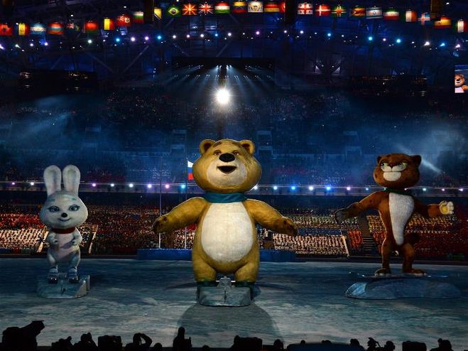 фотографии с церемонии открытия Олимпиады в Сочи-2014