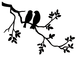 вытынанка птички на дереве