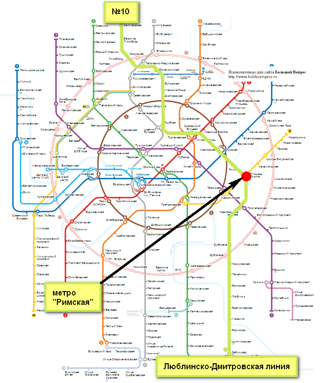 Карта москвы римская