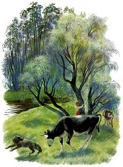 Ушинский "Бодливая корова" краткое содержание, главная мысль