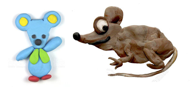 Как сделать аппликацию из пластилина для детей "мышь", "крыса"