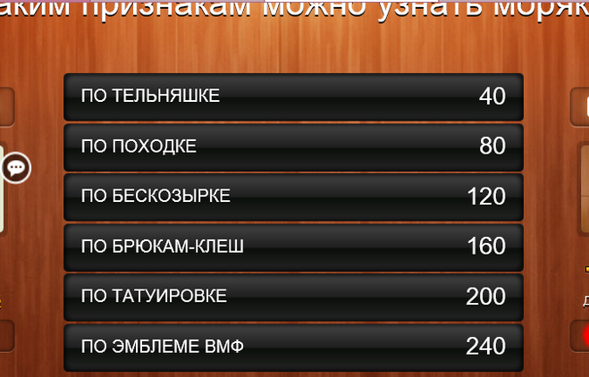 по каким признакам можно узнать моряка 100 к 1 ответ