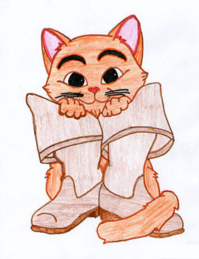 Шарль Перро "Кот в сапогах": как сделать рисунок к сказке? Что нарисовать
