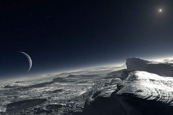фото плутона, Поверхность Плутона в представлении художника