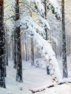Крыжицкий "Лес зимой" описание картины