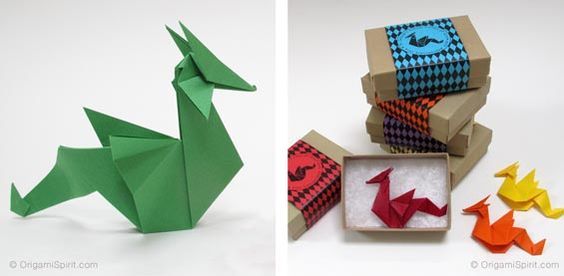 дракон оригами