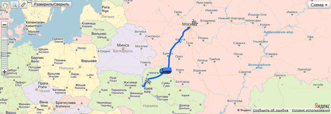 Москва граница с украиной расстояние на машине